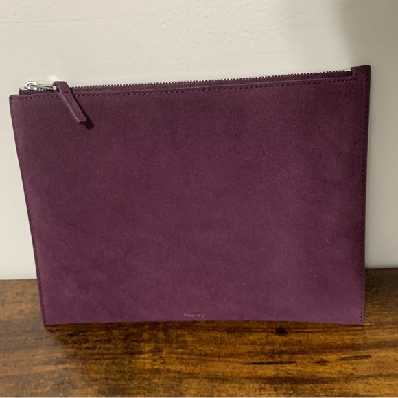 Authentic Theory Suede Dark Mulberry Pouch - Picture 2 of 4